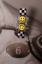 Smiley Checkered Bar Ring-Rings-Krush Kandy, Women's Online Fashion Boutique Located in Phoenix, Arizona (Scottsdale Area)