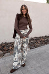 J.HER CAMO For You Cotton Wide Leg Pants-Pants-Krush Kandy, Women's Online Fashion Boutique Located in Phoenix, Arizona (Scottsdale Area)