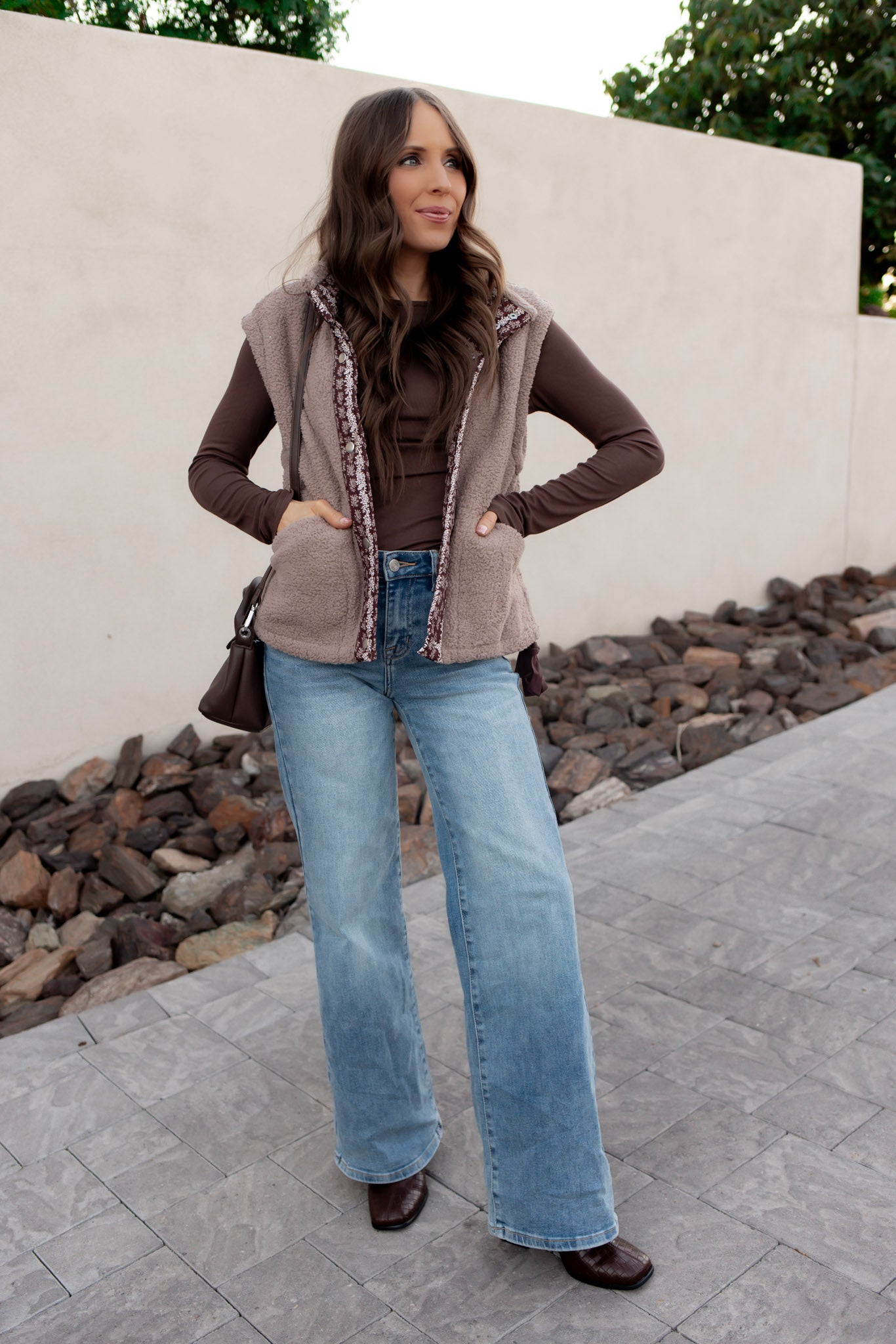 Sherpa Fleece Vest-Vests-Krush Kandy, Women&#39;s Online Fashion Boutique Located in Phoenix, Arizona (Scottsdale Area)