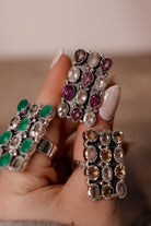 White CZ & Stone Bar Ring-Rings-Krush Kandy, Women's Online Fashion Boutique Located in Phoenix, Arizona (Scottsdale Area)