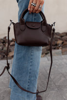 Smooth Texture Handle Satchel-Purses & Bags-Krush Kandy, Women's Online Fashion Boutique Located in Phoenix, Arizona (Scottsdale Area)