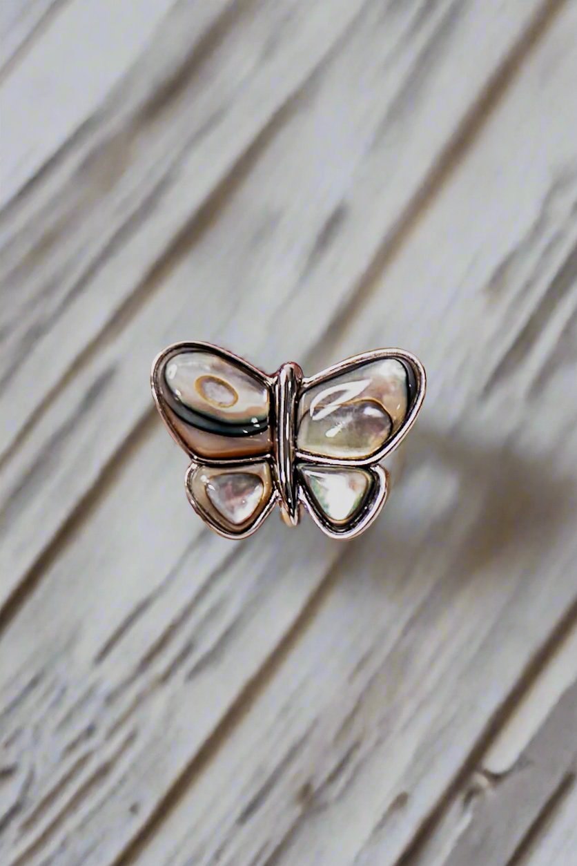 Butterfly Stone Slab Ring-Rings-Krush Kandy, Women's Online Fashion Boutique Located in Phoenix, Arizona (Scottsdale Area)