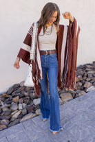 Sedona Sands Stripe Ruana Kimono-kimono-Krush Kandy, Women's Online Fashion Boutique Located in Phoenix, Arizona (Scottsdale Area)