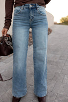 High Rise Wide Leg Denim Jeans-Jeans-Krush Kandy, Women's Online Fashion Boutique Located in Phoenix, Arizona (Scottsdale Area)
