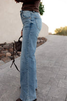 High Rise Wide Leg Denim Jeans-Jeans-Krush Kandy, Women's Online Fashion Boutique Located in Phoenix, Arizona (Scottsdale Area)