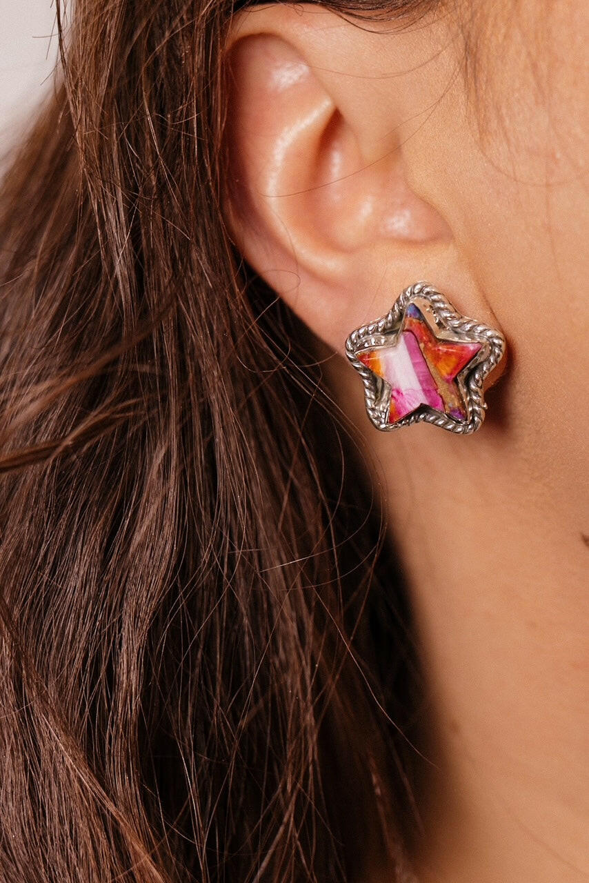 Jumbo Star Slab Stud Earrings-Stud Earrings-Krush Kandy, Women's Online Fashion Boutique Located in Phoenix, Arizona (Scottsdale Area)
