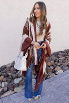 Sedona Sands Stripe Ruana Kimono-kimono-Krush Kandy, Women's Online Fashion Boutique Located in Phoenix, Arizona (Scottsdale Area)