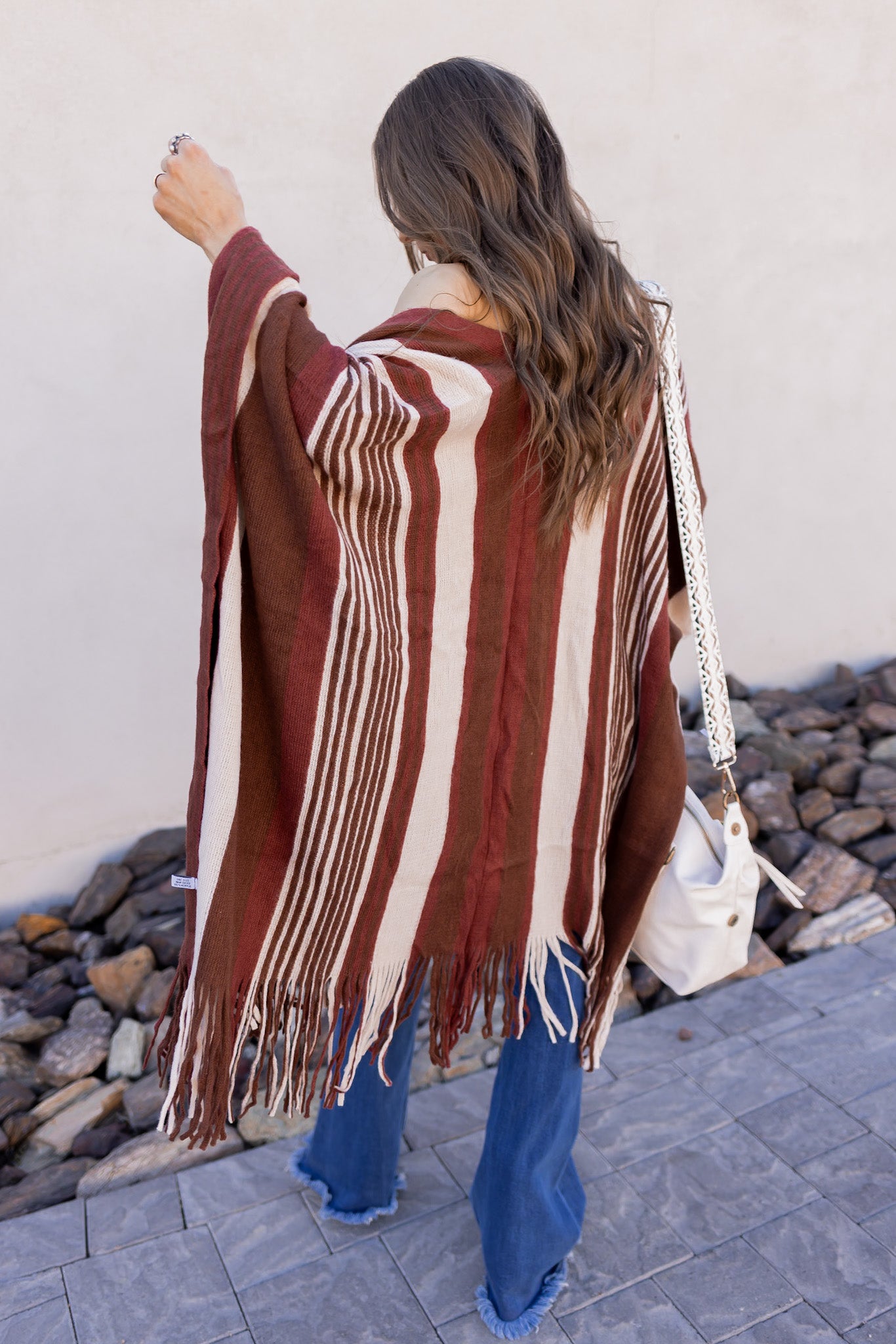 Sedona Sands Stripe Ruana Kimono-kimono-Krush Kandy, Women's Online Fashion Boutique Located in Phoenix, Arizona (Scottsdale Area)