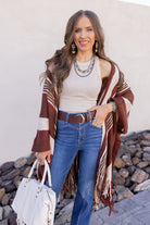 Sedona Sands Stripe Ruana Kimono-kimono-Krush Kandy, Women's Online Fashion Boutique Located in Phoenix, Arizona (Scottsdale Area)