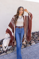 Sedona Sands Stripe Ruana Kimono-kimono-Krush Kandy, Women's Online Fashion Boutique Located in Phoenix, Arizona (Scottsdale Area)