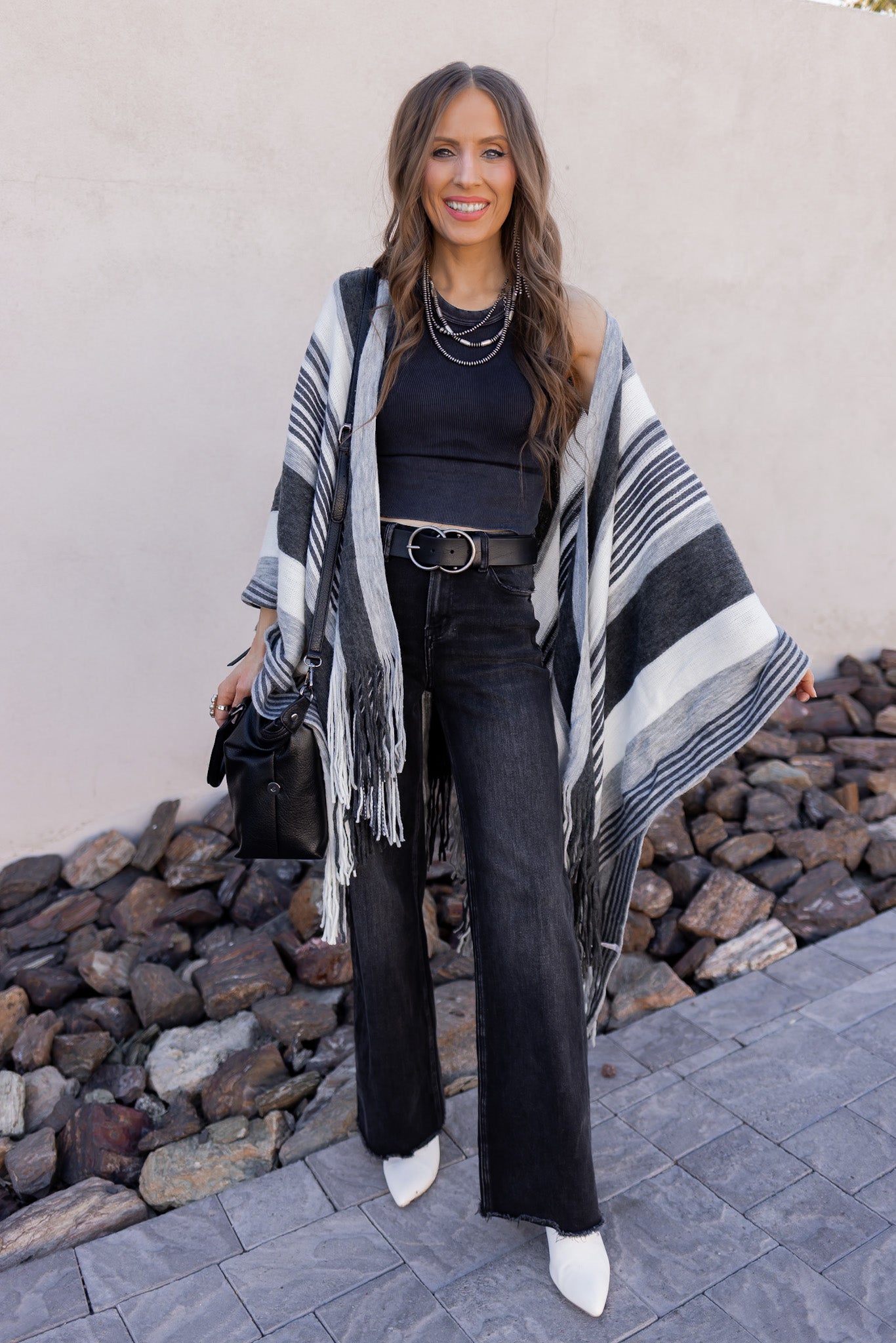 Sedona Sands Stripe Ruana Kimono-kimono-Krush Kandy, Women's Online Fashion Boutique Located in Phoenix, Arizona (Scottsdale Area)