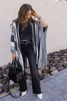 Sedona Sands Stripe Ruana Kimono-kimono-Krush Kandy, Women's Online Fashion Boutique Located in Phoenix, Arizona (Scottsdale Area)