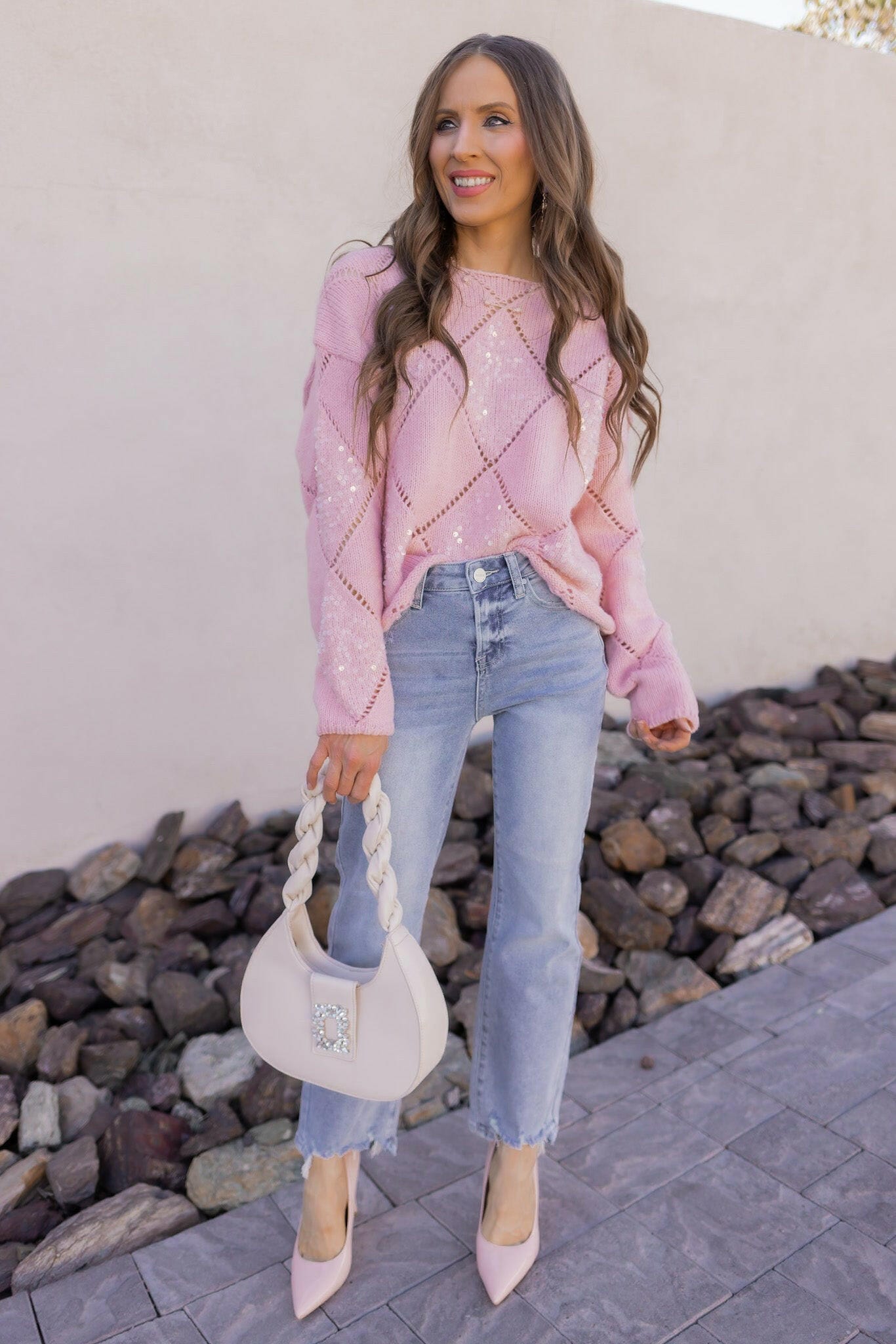 Candlelight Kiss Sequin Sweater-Sweaters-Krush Kandy, Women's Online Fashion Boutique Located in Phoenix, Arizona (Scottsdale Area)