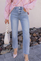 RISEN Park Avenue High Rise Straight Leg Jeans-Jeans-Krush Kandy, Women's Online Fashion Boutique Located in Phoenix, Arizona (Scottsdale Area)