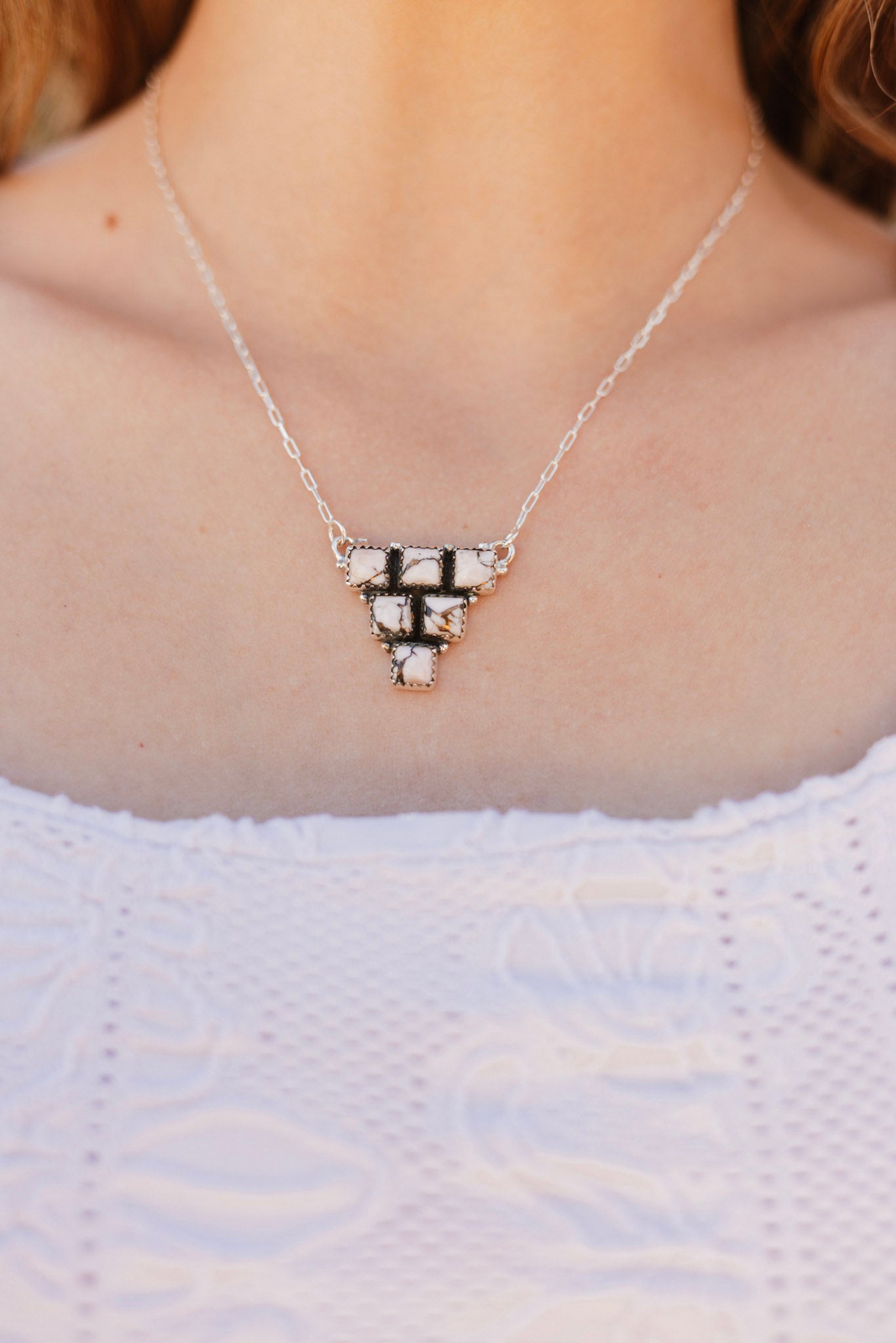 Perfectly Captured Stone Cluster Necklaces-Necklaces-Krush Kandy, Women's Online Fashion Boutique Located in Phoenix, Arizona (Scottsdale Area)