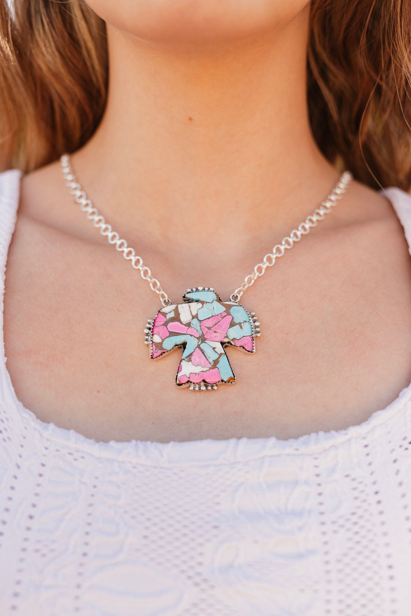 Free Spirit Thunderbird Slab Necklace-Necklaces-Krush Kandy, Women's Online Fashion Boutique Located in Phoenix, Arizona (Scottsdale Area)