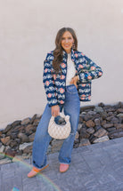 Winter Bloom Floral Print Quilted Puffer Jacket-Jackets-Krush Kandy, Women's Online Fashion Boutique Located in Phoenix, Arizona (Scottsdale Area)