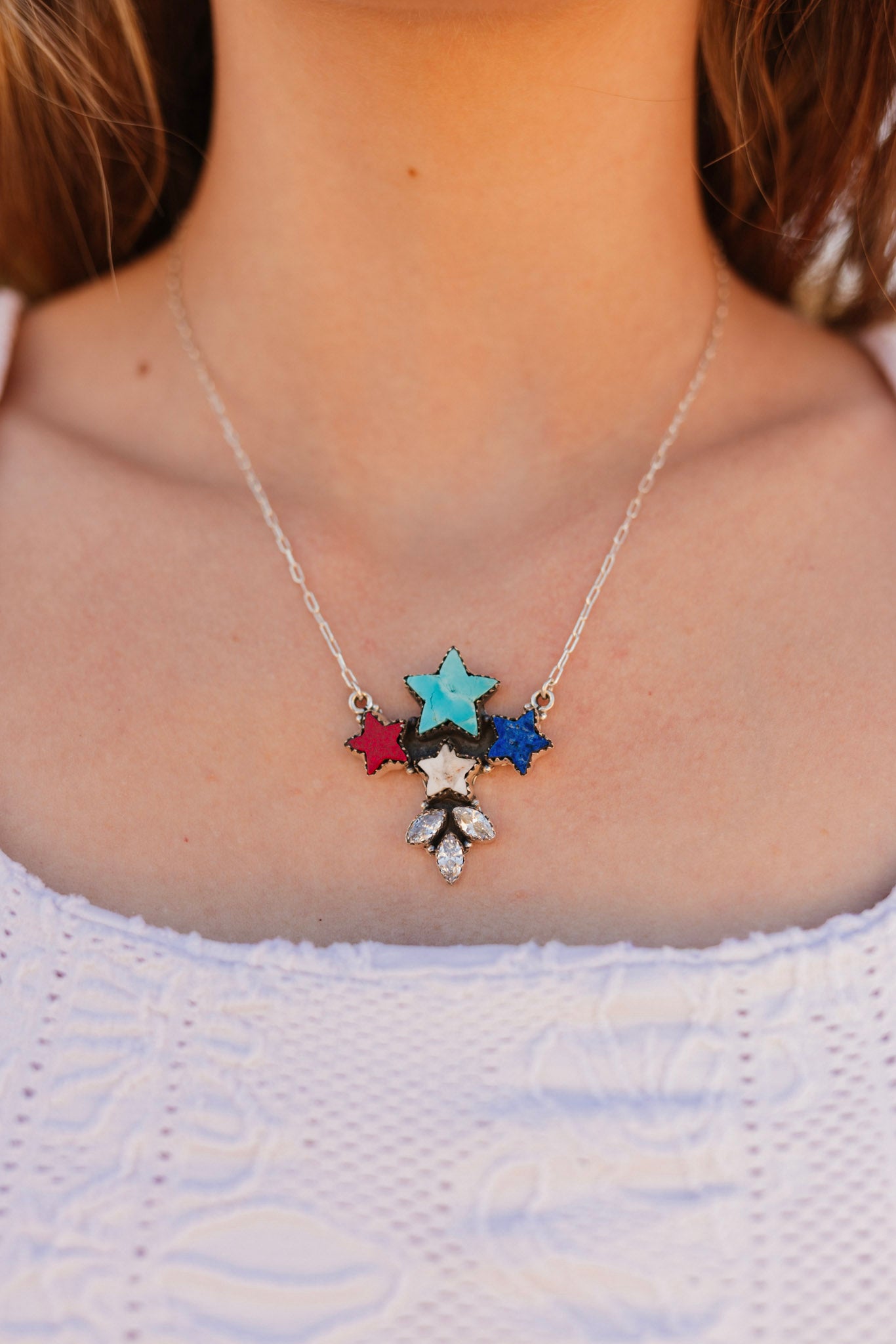 In the Spirit Multi Stone Necklace-Necklaces-Krush Kandy, Women's Online Fashion Boutique Located in Phoenix, Arizona (Scottsdale Area)