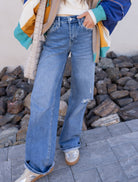 Just a Girl Baggy Wide Leg Vervet Jeans-Denim-Krush Kandy, Women's Online Fashion Boutique Located in Phoenix, Arizona (Scottsdale Area)