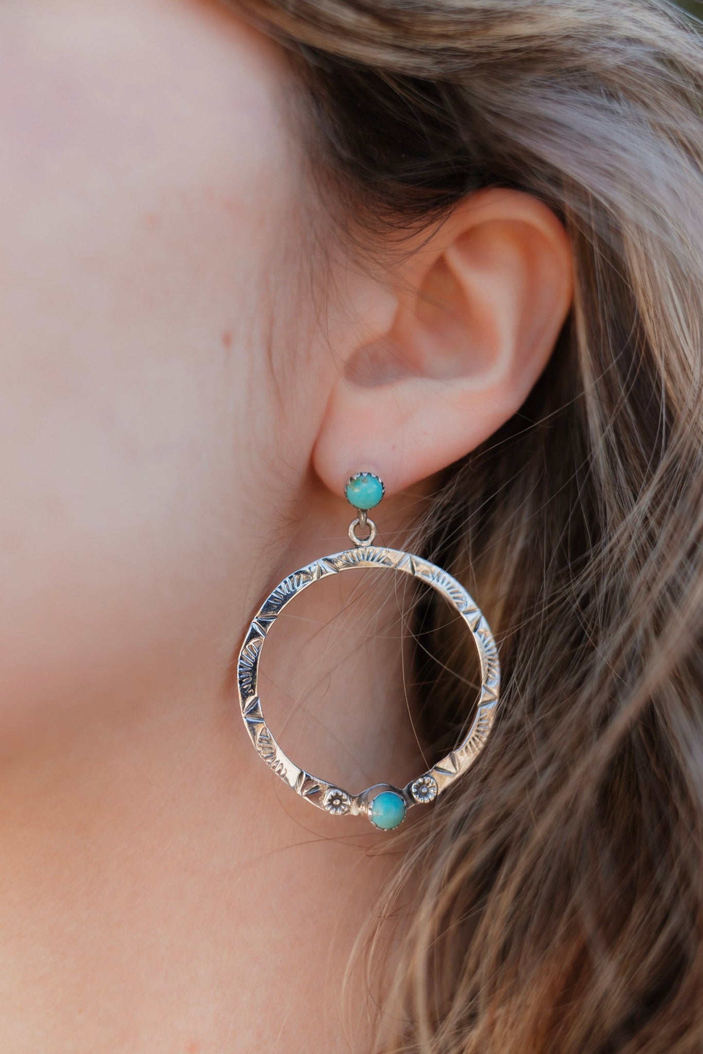 Boho Hoops Opal Earrings-Earrings-Krush Kandy, Women's Online Fashion Boutique Located in Phoenix, Arizona (Scottsdale Area)