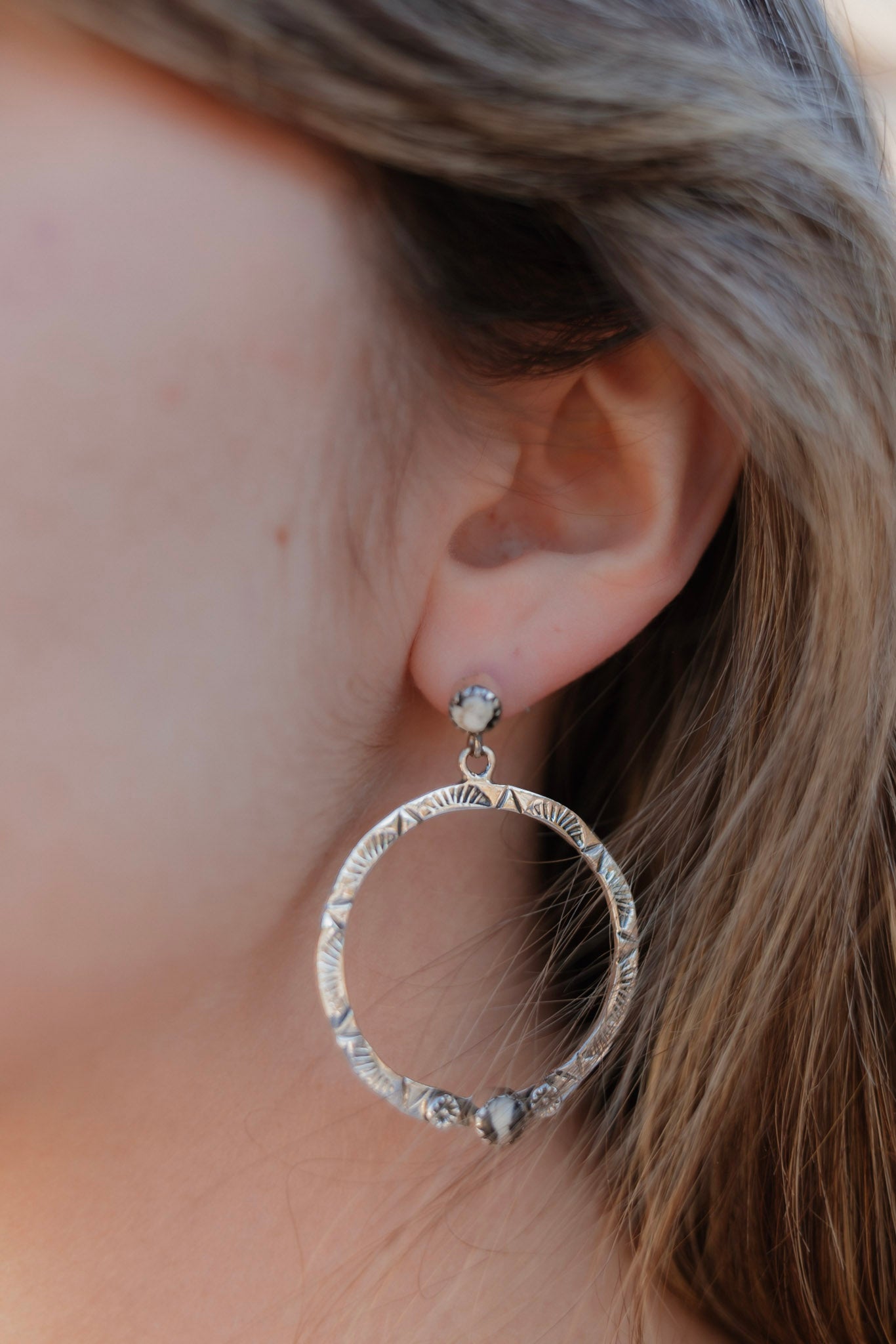 Boho Hoops Opal Earrings-Earrings-Krush Kandy, Women's Online Fashion Boutique Located in Phoenix, Arizona (Scottsdale Area)
