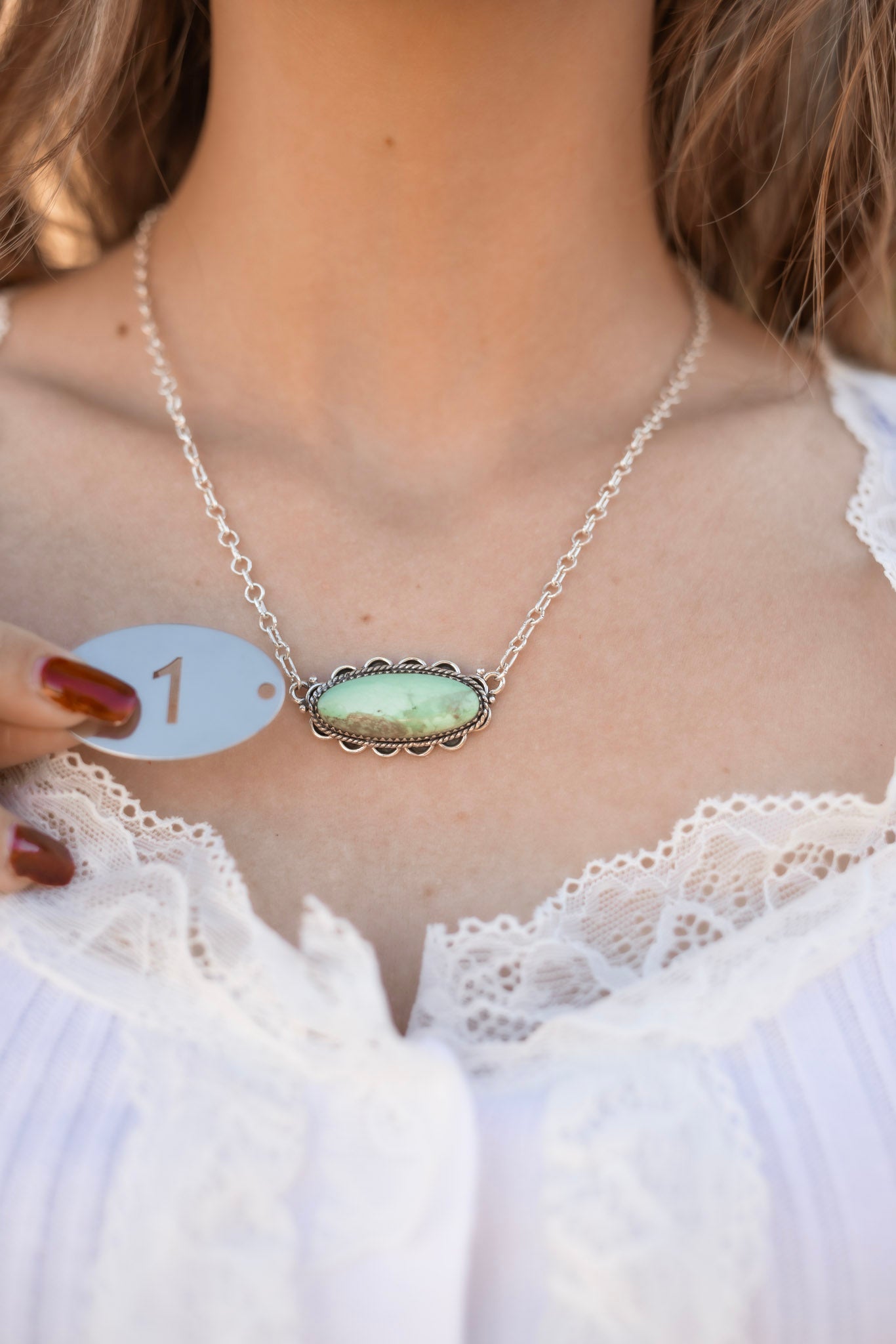 Deer Fawn & Varascite Big Slab Necklaces-Necklaces-Krush Kandy, Women's Online Fashion Boutique Located in Phoenix, Arizona (Scottsdale Area)