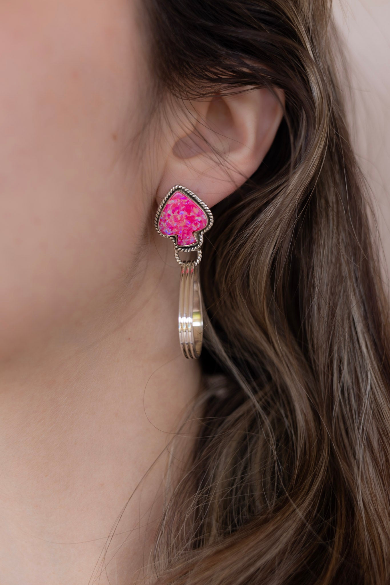 Ayla's Ace Sterling Silver Hoops-Earrings-Krush Kandy, Women's Online Fashion Boutique Located in Phoenix, Arizona (Scottsdale Area)