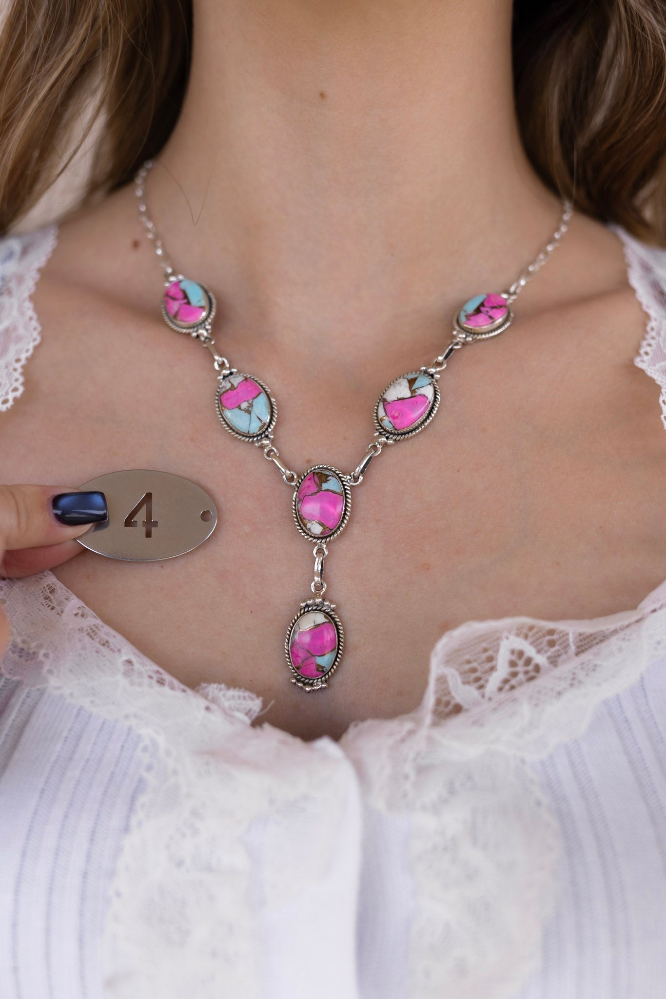 Cotton Candy Lariat Necklace-Necklace-Krush Kandy, Women's Online Fashion Boutique Located in Phoenix, Arizona (Scottsdale Area)