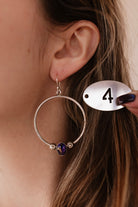 Wild West Single Stone Hoops-Earrings-Krush Kandy, Women's Online Fashion Boutique Located in Phoenix, Arizona (Scottsdale Area)