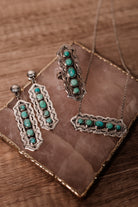 Wanderlust Dreams Turquoise Necklace, Ring & Earrings-Chain Necklaces-Krush Kandy, Women's Online Fashion Boutique Located in Phoenix, Arizona (Scottsdale Area)