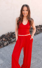 Wide Leg Pant Set-Sets-Krush Kandy, Women's Online Fashion Boutique Located in Phoenix, Arizona (Scottsdale Area)