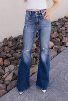 Kancan Confidence Boosting Distressed Flare Jean-Jeans-Krush Kandy, Women's Online Fashion Boutique Located in Phoenix, Arizona (Scottsdale Area)