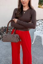 Terry Polka Dot Barrel Shoulder Bag-Purses & Bags-Krush Kandy, Women's Online Fashion Boutique Located in Phoenix, Arizona (Scottsdale Area)