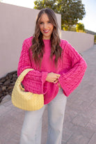 Sugar Kiss Oversized Knit Sweater-Sweater-Krush Kandy, Women's Online Fashion Boutique Located in Phoenix, Arizona (Scottsdale Area)