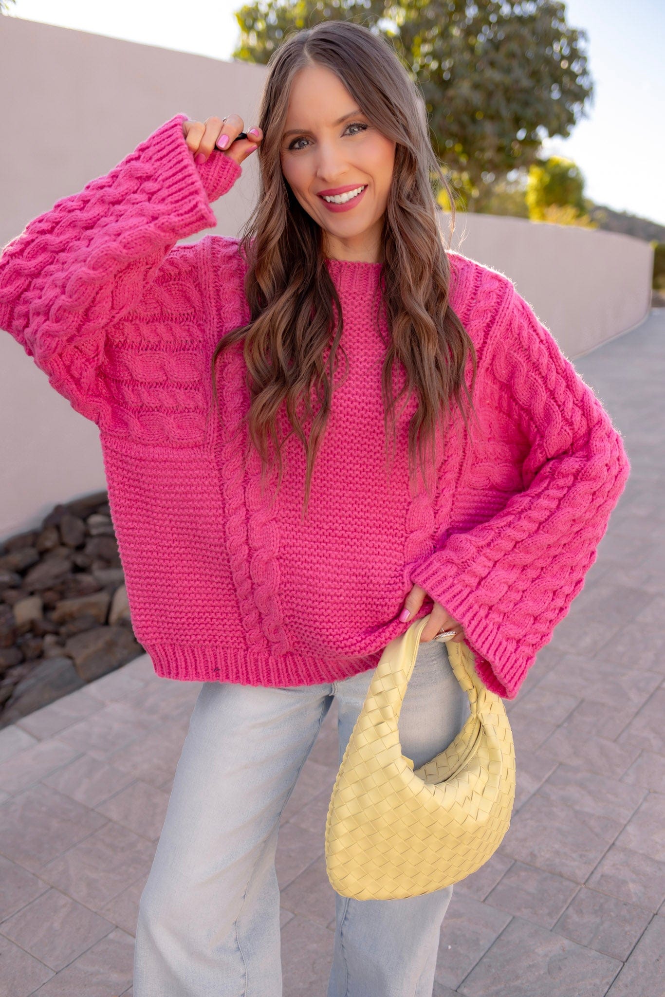 Sugar Kiss Oversized Knit Sweater-Sweater-Krush Kandy, Women's Online Fashion Boutique Located in Phoenix, Arizona (Scottsdale Area)