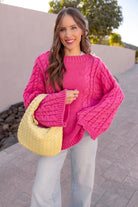 Sugar Kiss Oversized Knit Sweater-Sweater-Krush Kandy, Women's Online Fashion Boutique Located in Phoenix, Arizona (Scottsdale Area)