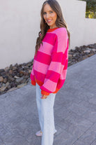 Kandy Stripes Long Sleeve Sweater-Sweater-Krush Kandy, Women's Online Fashion Boutique Located in Phoenix, Arizona (Scottsdale Area)