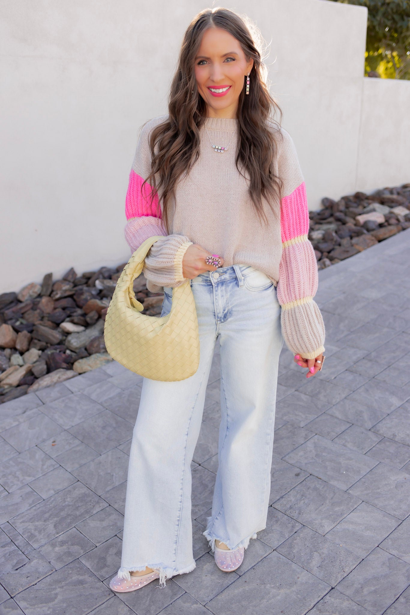 Cozy Kandy Stripe Sleeve Sweater-Sweater-Krush Kandy, Women's Online Fashion Boutique Located in Phoenix, Arizona (Scottsdale Area)