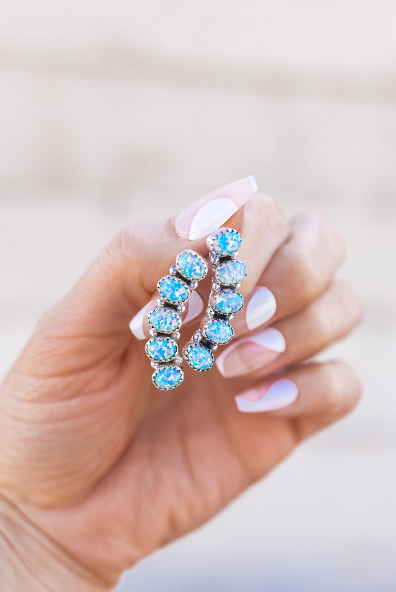 Angel Stone Sterling Silver Earrings | PREORDER NOW OPEN-Earrings-Krush Kandy, Women's Online Fashion Boutique Located in Phoenix, Arizona (Scottsdale Area)