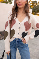 Hearts For You Button Cardigan-Cardigan-Krush Kandy, Women's Online Fashion Boutique Located in Phoenix, Arizona (Scottsdale Area)