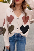Hearts For You Button Cardigan-Cardigan-Krush Kandy, Women's Online Fashion Boutique Located in Phoenix, Arizona (Scottsdale Area)