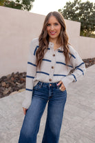 Cloudy Skies Relaxed Stripe Cardigan-Cardigan-Krush Kandy, Women's Online Fashion Boutique Located in Phoenix, Arizona (Scottsdale Area)