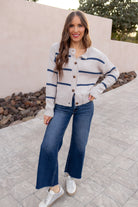 Cloudy Skies Relaxed Stripe Cardigan-Cardigan-Krush Kandy, Women's Online Fashion Boutique Located in Phoenix, Arizona (Scottsdale Area)