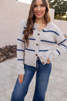 Cloudy Skies Relaxed Stripe Cardigan-Cardigan-Krush Kandy, Women's Online Fashion Boutique Located in Phoenix, Arizona (Scottsdale Area)