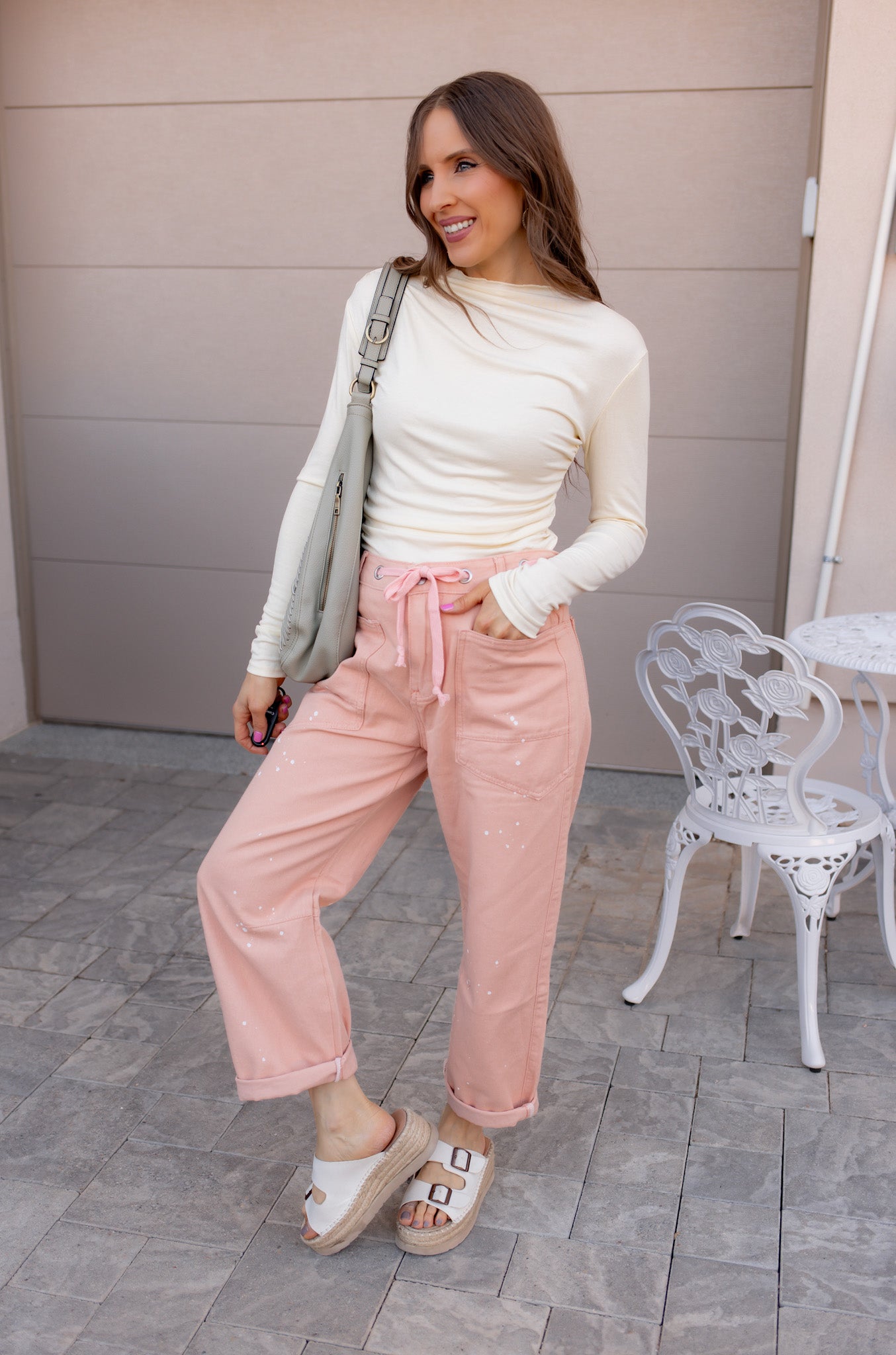 Wide Leg Patchwork Denim Pants-Denim-Krush Kandy, Women's Online Fashion Boutique Located in Phoenix, Arizona (Scottsdale Area)