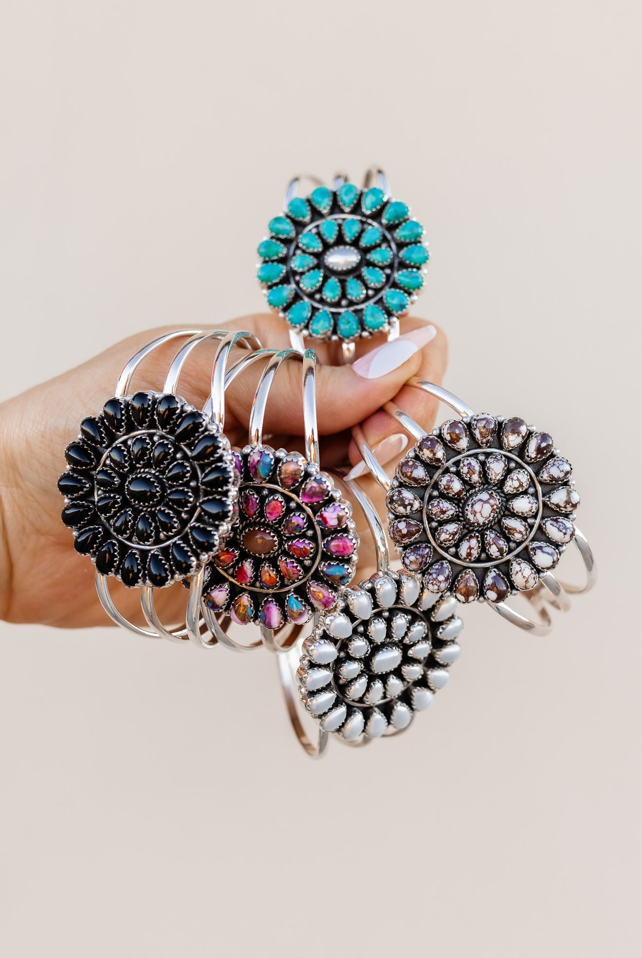 Three Band Sterling Silver Concho Bracelet-Bracelets-Krush Kandy, Women's Online Fashion Boutique Located in Phoenix, Arizona (Scottsdale Area)