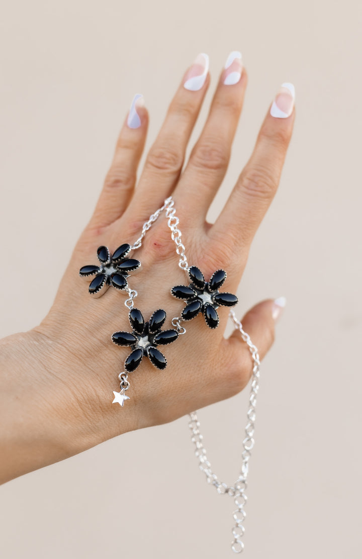 Multi Floral Sterling Silver Stone Necklace | Krush Exclusive-Necklaces-Krush Kandy, Women's Online Fashion Boutique Located in Phoenix, Arizona (Scottsdale Area)