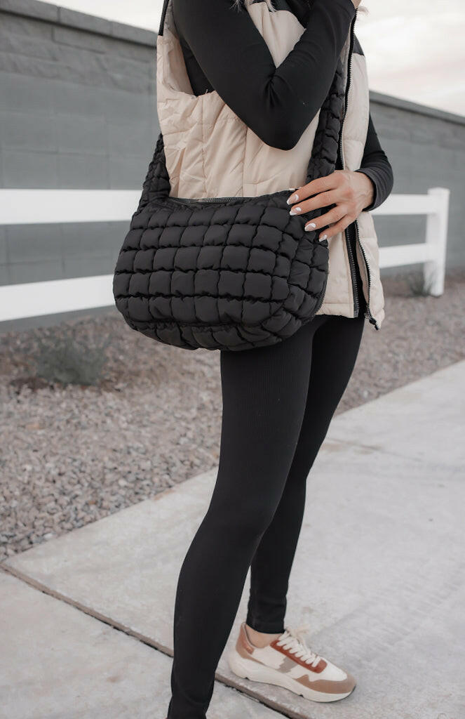 Cloud Nine Nylon Puffer Crossbody-Purses & Bags-Krush Kandy, Women's Online Fashion Boutique Located in Phoenix, Arizona (Scottsdale Area)