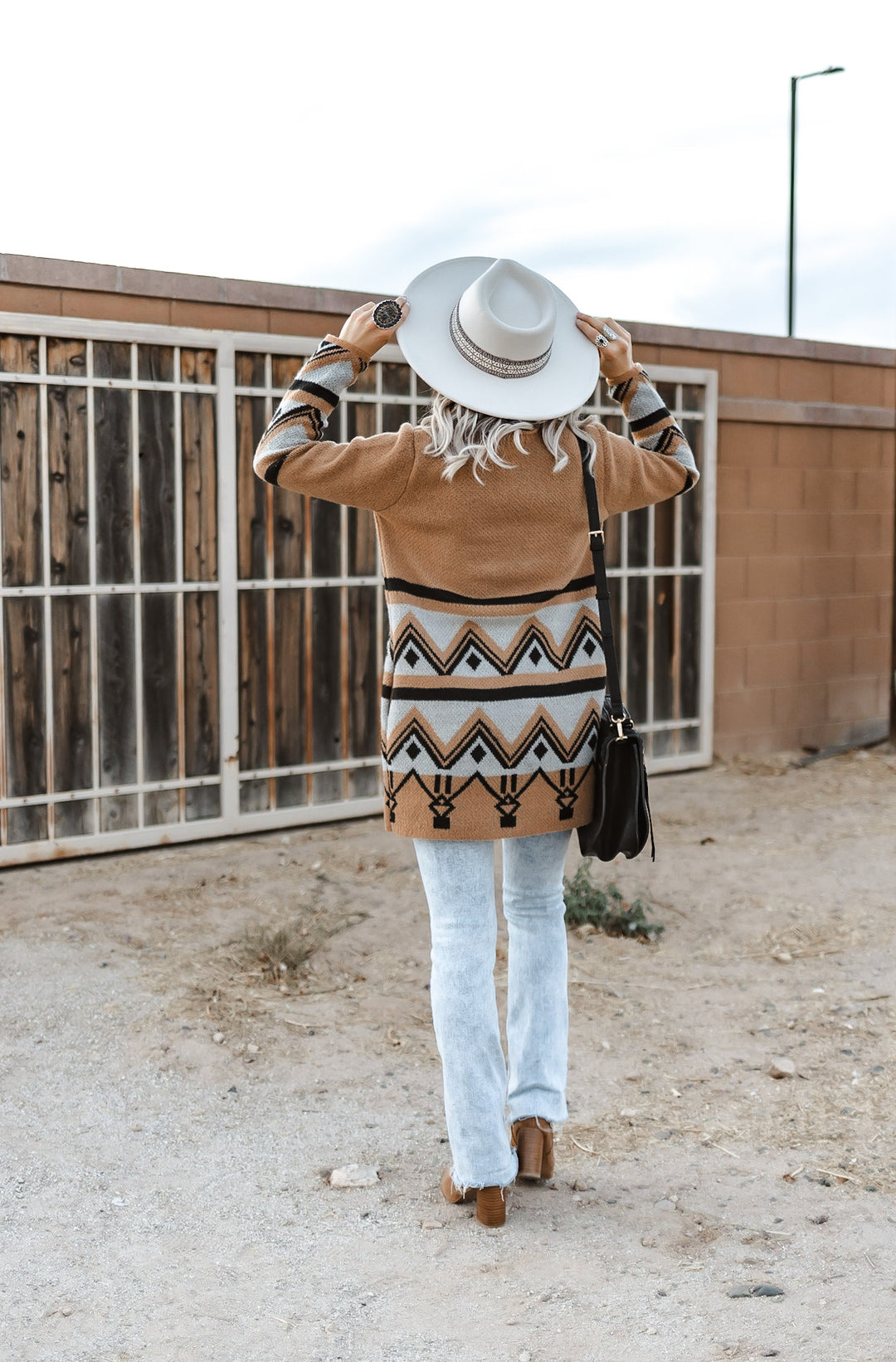 Aztec Print Jacquard Cardigan-Cardigans-Krush Kandy, Women's Online Fashion Boutique Located in Phoenix, Arizona (Scottsdale Area)