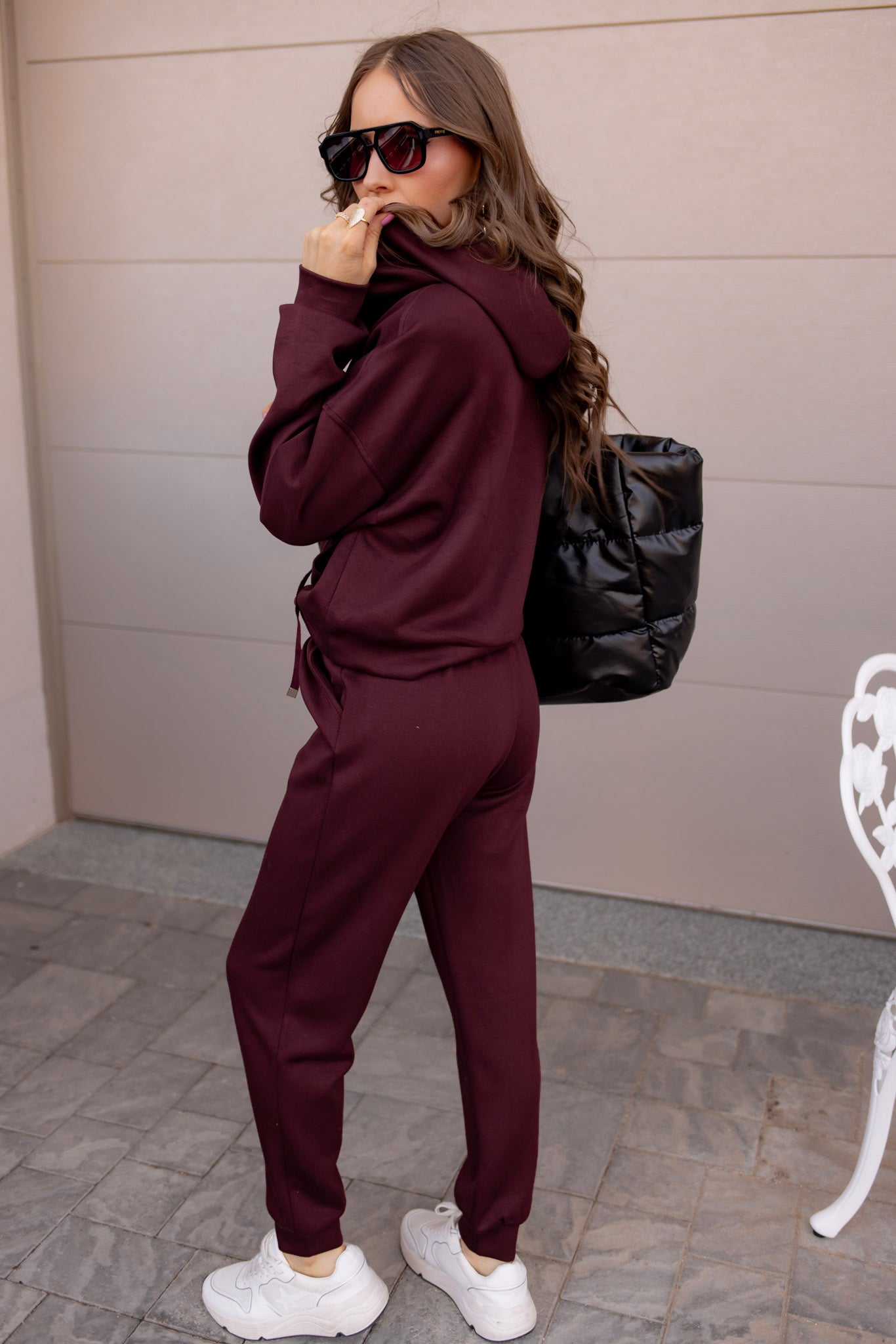 Busy Bee Button Drawstring Cropped Hoodie Jogger 2pcs Set-2 Piece Outfit Sets-Krush Kandy, Women's Online Fashion Boutique Located in Phoenix, Arizona (Scottsdale Area)
